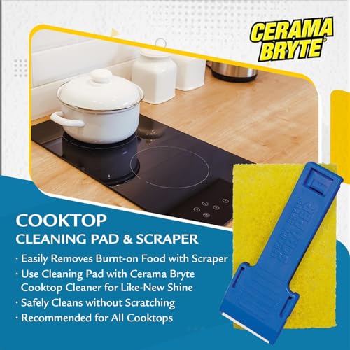 Cerama Bryte Essential Cooktop Cleaner Kit with Scraper & Pads