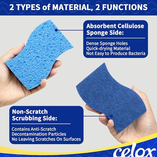 CELOX Dual-Sided Cleaning Sponge for Kitchen & Household