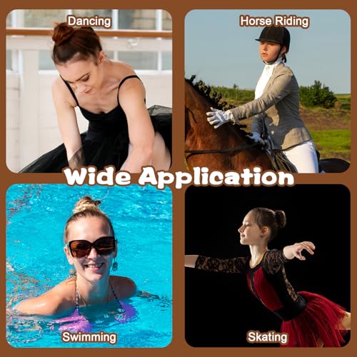 Giantree Brown Hair Nets and U-Shaped Pins Set for Buns Ballet and Work