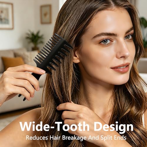 5-Piece Wide Tooth Comb Set for Men Hair Styling and Volume