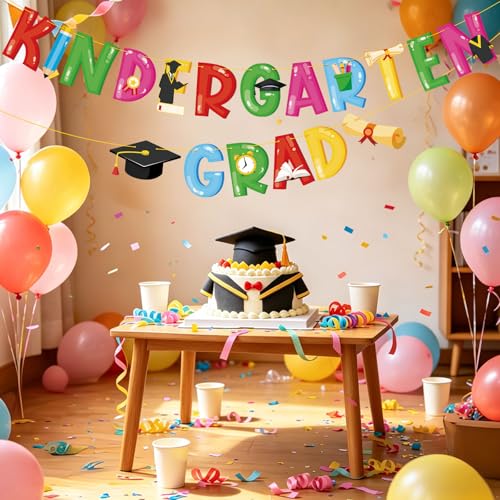 2026 Kindergarten Graduation Banner - Colorful Party Supplies