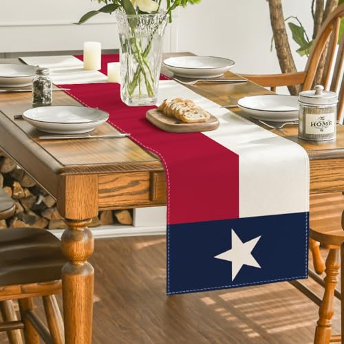 Texas State Flag Table Runner 13x72 Inch Pack of 3 - Home & Kitchen Decor