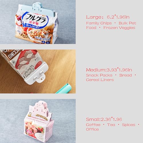 Heavy Duty Airtight Bag Clips - 6-Pack for Food Storage & Organization