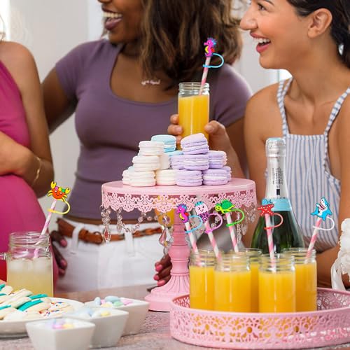 12PCS Under The Sea Silicone Straw Caps for 10mm Straws