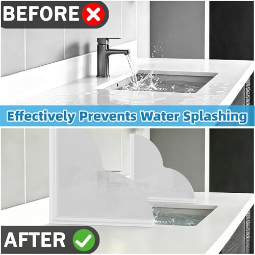 AILIBI Silicone Bathtub Shower Splash Guard - 2 Pack, Water Barrier