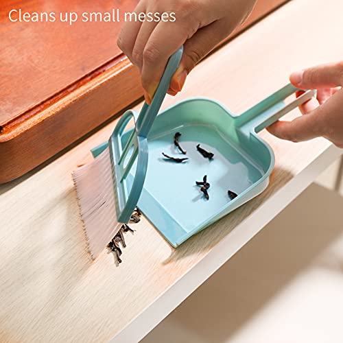 Lamoutor Mini Hand Broom and Dustpan Set, 3 Pack Small Cleaning Tool