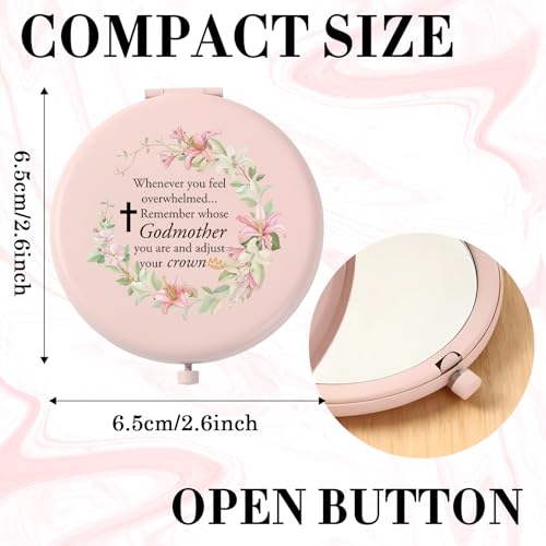Godmother Compact Makeup Mirror Inspirational Christian Gift for Women