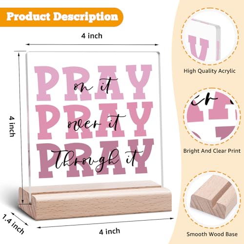 Inspirational Christian Acrylic Plaque - Religious Desk Decor Gift