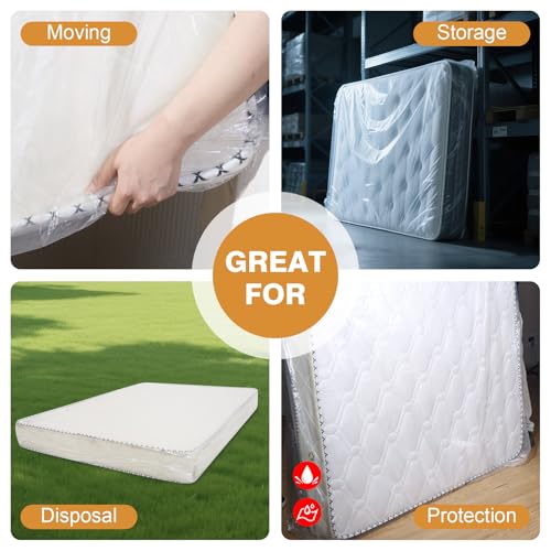 PROWEE Twin Mattress Bags for Moving & Storage - 2 Pack, 1.5 Mil Waterproof