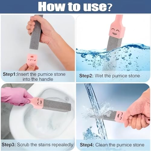 6 Pack Heavy Duty Pumice Stone for Toilet & Multi-Surface Cleaning