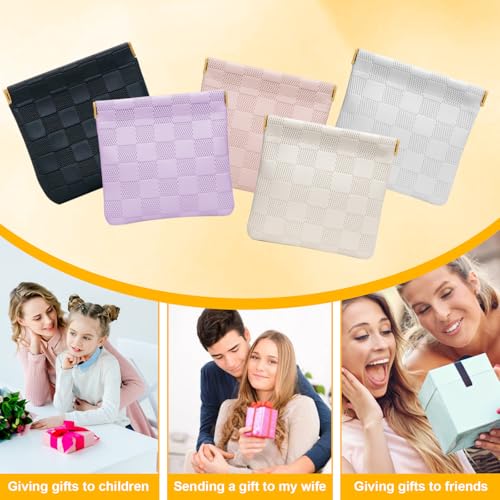 Small Checkered Makeup Pouch 2-Piece Set Waterproof Travel Bag