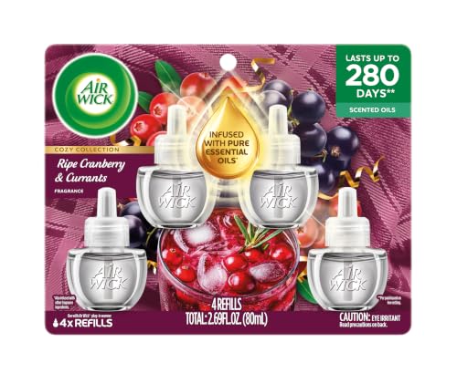 Air Wick Plug-In Refills 0.67 Fl Oz Pack of 20 Ripe Cranberry & Currants Scented Oil