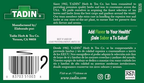 Tadin Boldo Tea - Caffeine-Free Herbal Tea, 24 Tea Bags