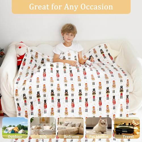 Viviland Kids Plush Throw Blanket - Cavalier Print, Soft Fleece, 50" x 60"