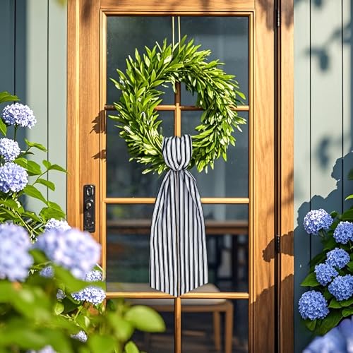 Black Wreath Sash for Front Door - 5.1'' x 59'' Classic Design