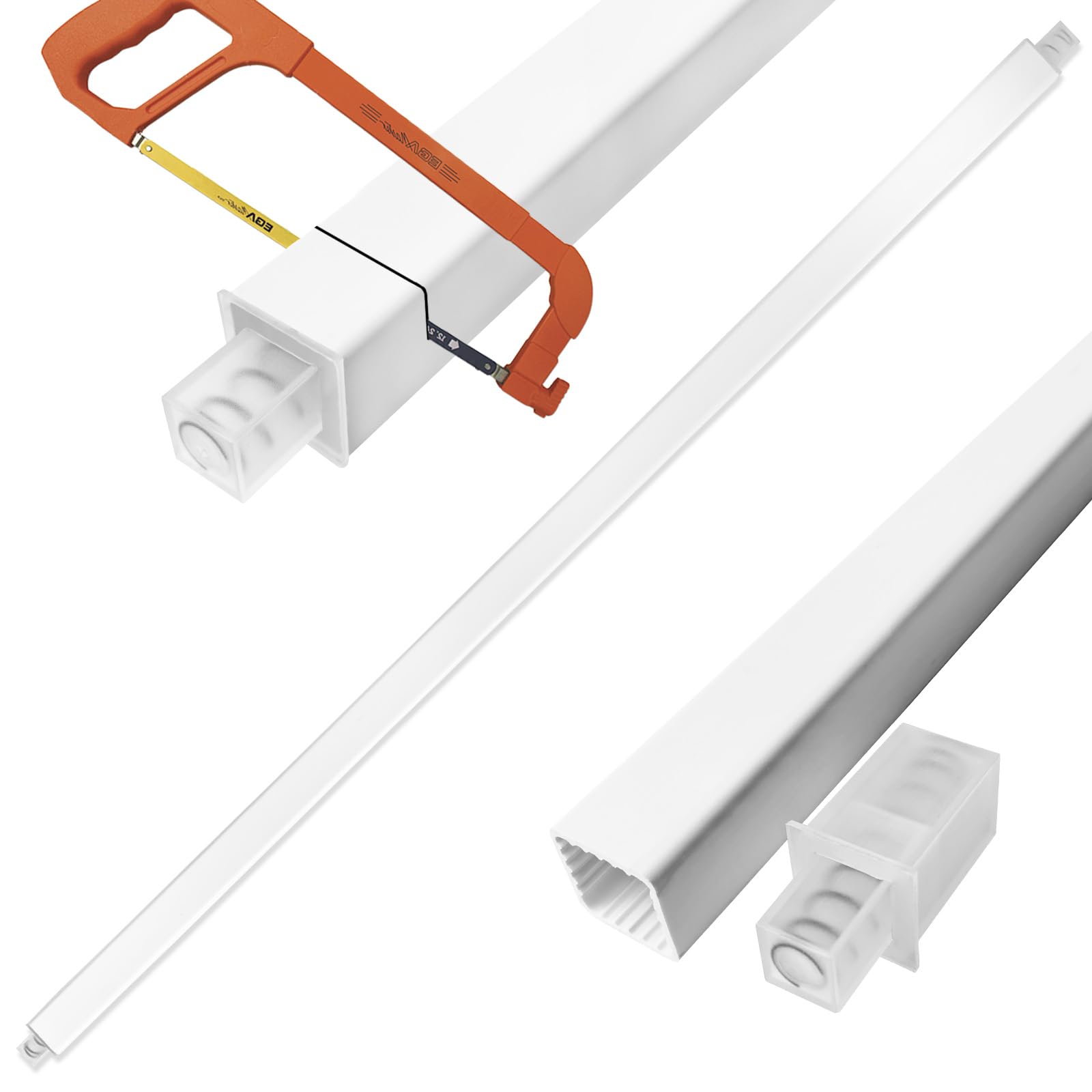 24-Inch Towel Bar Replacement Rod Spring End Wall Mount Replacement Towel Bar for Bathroom and Kitchen Towel Storage