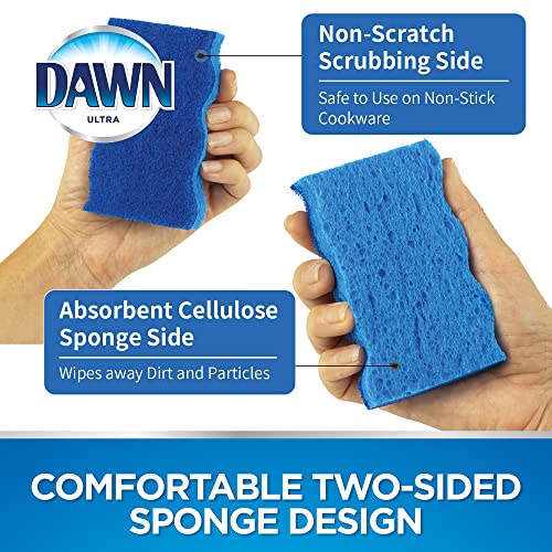 Dawn Non-Scratch Kitchen Dish Sponges - Pack of 3, Blue