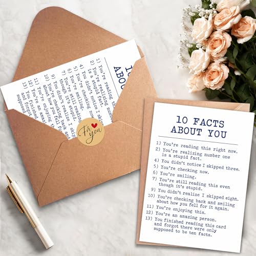 Funny Birthday Card - 10 Facts About You Humor Card B9