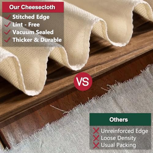 10Pcs Reusable Unbleached Cotton Cheese Cloths - 20x20"