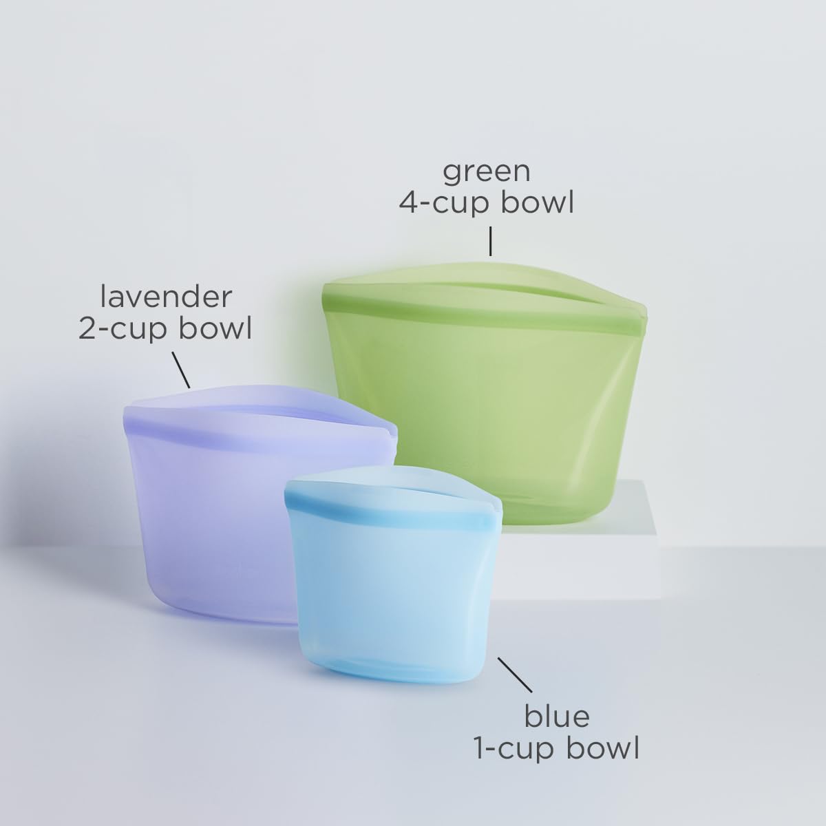 Stasher Silicone Reusable Storage Bags, 3-Pack, Reusable Freezer Bags, Microwave, Dishwasher, Oven Safe, Sous Vide, Premium Lunch Containers, Eco Friendly, Food Storage Bags, Snack Bags, Multicolor