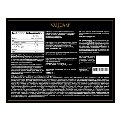 VAHDAM Founder's Select Tea Gift Set - 6 Flavors, 36 Pyramid Tea Bags