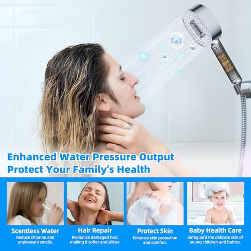 Hibbent Replacement Shower Filter Cartridge for 10-Spray Shower Head - 1 Pack