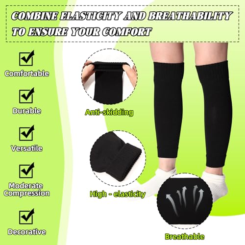 3 Pairs Kid Soccer Sleeves, Calf Compression Sleeve,Sports Shin Guard Sleeves for Youth Boys Girls Rugby Baseball Football Softball