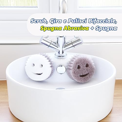 Scrub Daddy Scrub Mommy Grey Dual-Sided Kitchen Sponge - Flexible & Absorbent