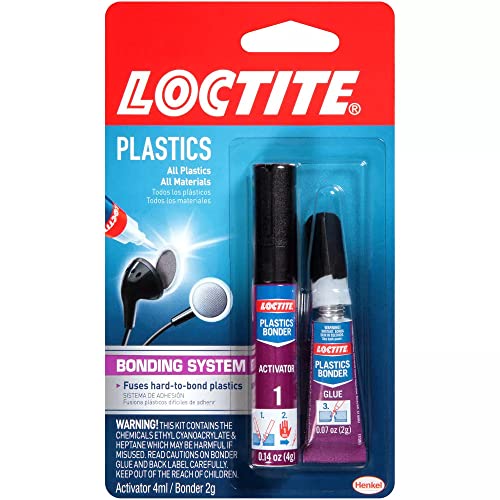 Loctite Plastics Bonding System, 6-Pack Clear Super Glue & Activator Kit