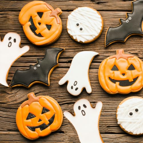 Halloween Cookie Cutters Set - 8 Stainless Steel Shapes (3-3.6")