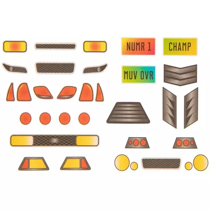 Stickabilities Derby Car Dry Transfer Decals 33 Pieces