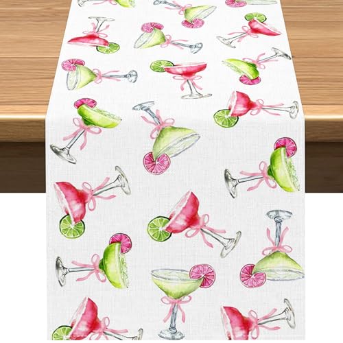 Margarita Table Runner - 13" x 72" Margs and Matrimony Party Decor
