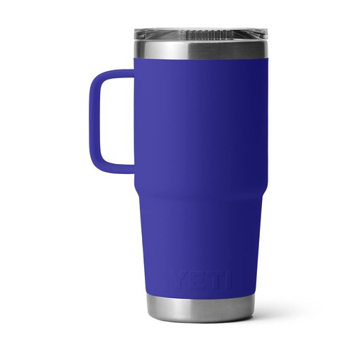 YETI Rambler 20 oz Travel Mug, Stainless Steel, Vacuum Insulated with Stronghold Lid, Offshore Blue