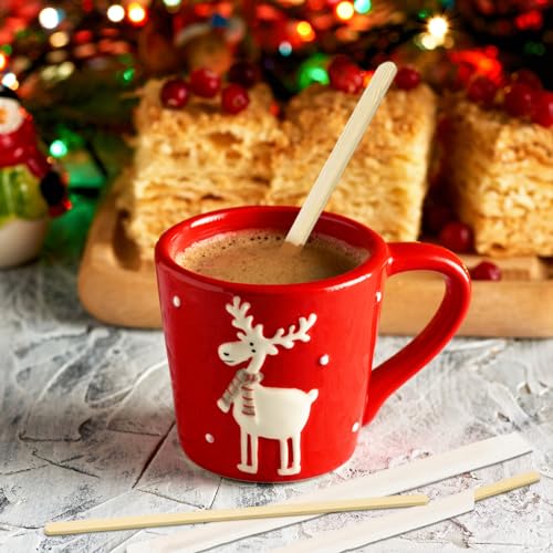 Boesma 250 Count Bamboo Coffee Stirrers - 5.5 Inch Smooth & Sturdy