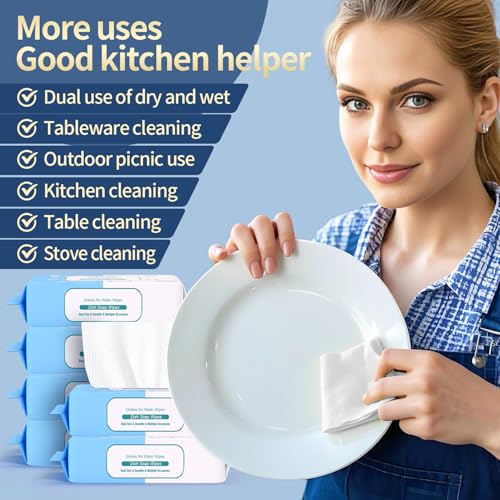 Eco-Friendly Reusable Dish Soap Foam Wipes - 60 Pack for All Surfaces