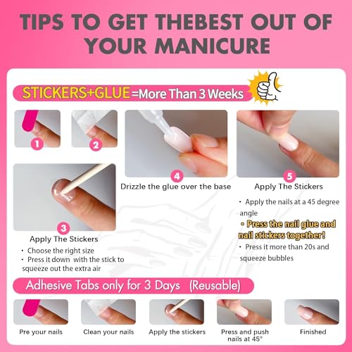 KXAMELIE Hot Pink Press on Nails Short Almond Gel False Nails 24Pcs