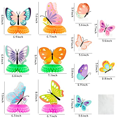 12Pcs Butterfly Honeycomb Centerpieces for Spring Parties