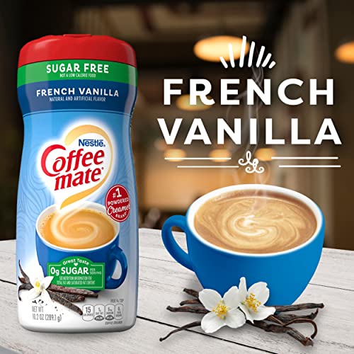 Coffee mate Sugar-Free French Vanilla Powdered Coffee Creamer, 10.2oz (6 Pack)