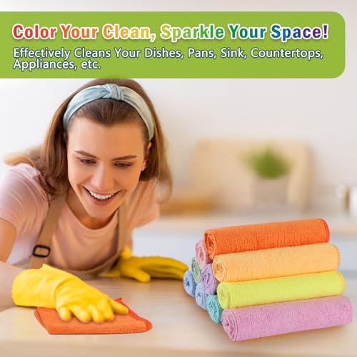 AIDEA Microfiber Cleaning Cloths - 20 Pack, Lint-Free, 11.5"x11.5"