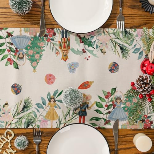 Christmas Table Runner 13x90 Inch Holiday Decor for Festive Dining - Merry Christmas Theme