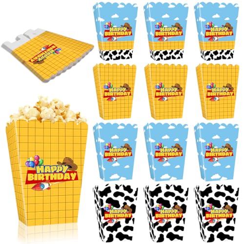Toy-Themed Popcorn Boxes - 12pcs Set for Parties & Celebrations