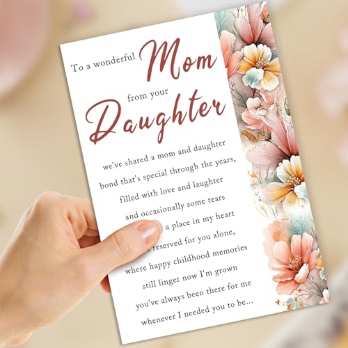 Mom Birthday Card with Envelope & Stickers - 7x5 Inch