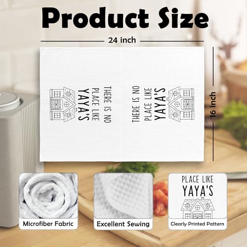 Yaya Kitchen Towels - Decorative Microfiber Hand Towels 16x24"
