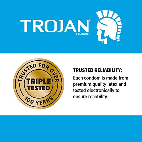 Trojan Ecstasy Ribbed Latex Condoms, 52 Count (2-Pack of 26)