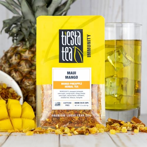 Tiesta Tea Maui Mango Loose Leaf Herbal Tea - 25 Cups, 6 Pack Pouch