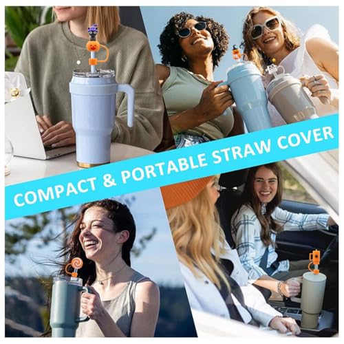 Straw Cover Cap for Stanley Cup Tumbler - 4 Pack Reusable Lids