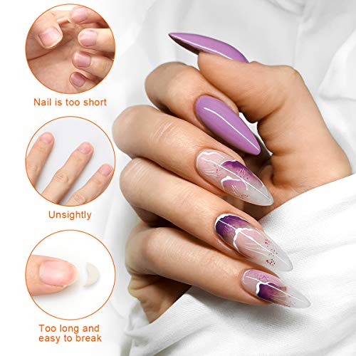 AHIER 200 PCS Self-Adhesive Nail Forms for Acrylic and Builder Gel Extensions