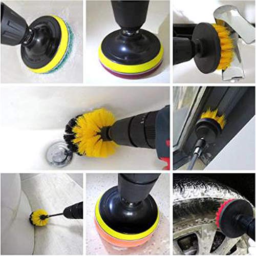Wixine 5" Drill Brush Attachment for Carpet, Upholstery & Leather Cleaning