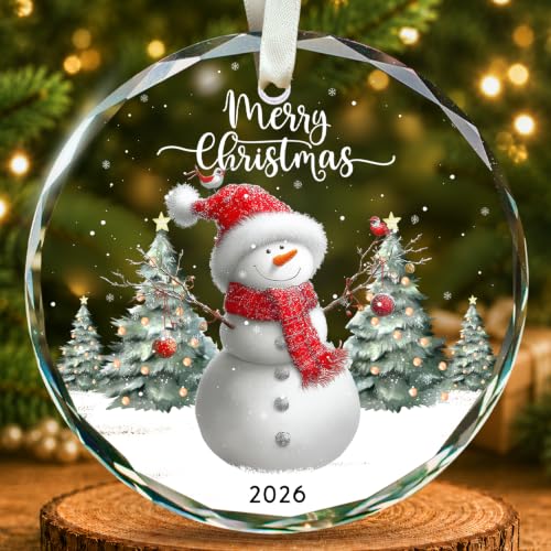 Snowman Christmas Ornament 2026 - Snowman Ornament for Tree, Holiday Decor