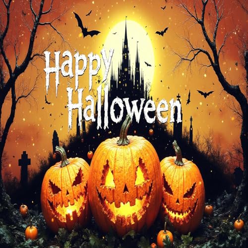 Halloween Pink Press on Nails Medium Ballet Pumpkin Ghost False Nails